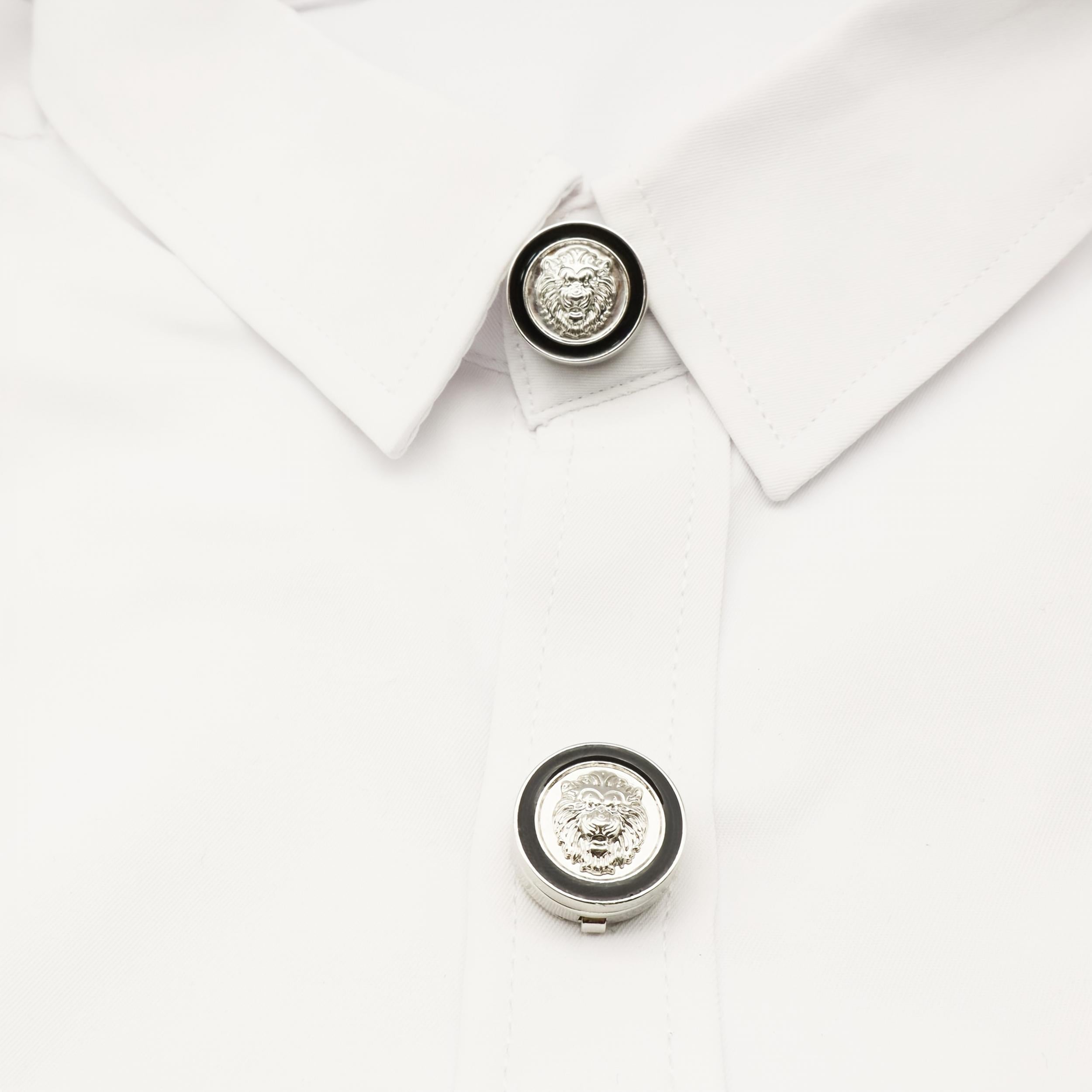 2 Packs of Lion Head Button Buckles for Fashionable Accessories