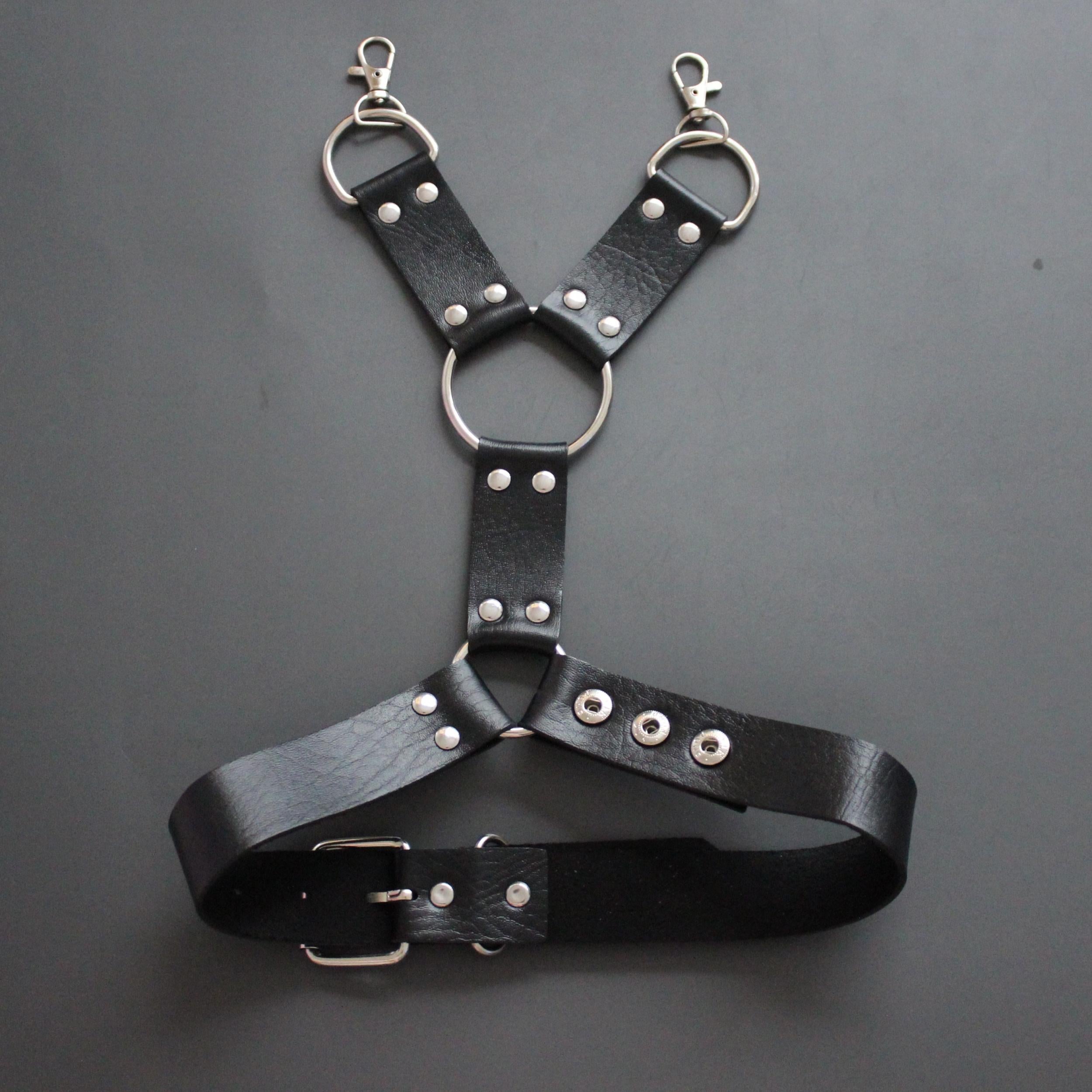 Men's Goth Leather Leg Strap for Stylish Look