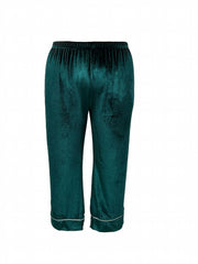 Velvet Shirt & Pants Lounge Set Long Sleeve Button Up Pajamas
