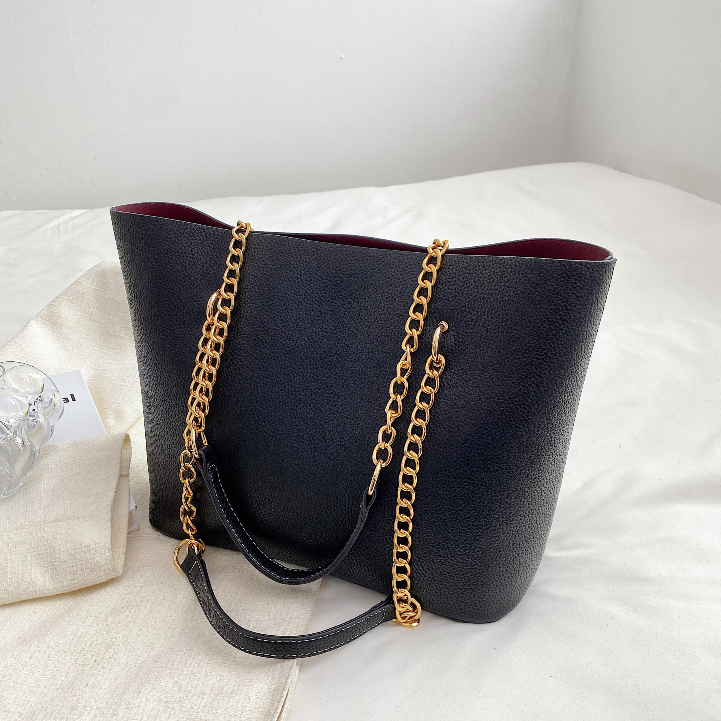 Women's Multi-function PU Leather Handbag with Big Pockets