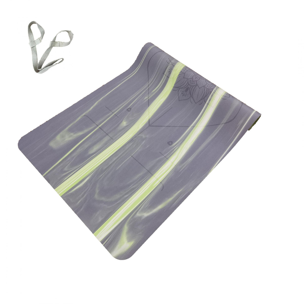 Linen Strap Pu Leather Colored Striped Yoga Mat Non Slip Anti Sweat Fitness Mat