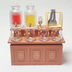 2pcs Mini Glass Cups Animal & Fruit Design Dollhouse Decor High Glass