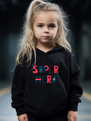 Sport Hero Pattern Long Sleeve Hooded Sweatshirt Girls Comfy Hoodies Pullover