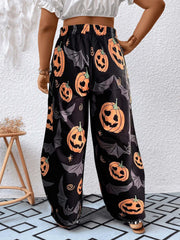 Women's Plus Painting Print High Rise Harem Trousers