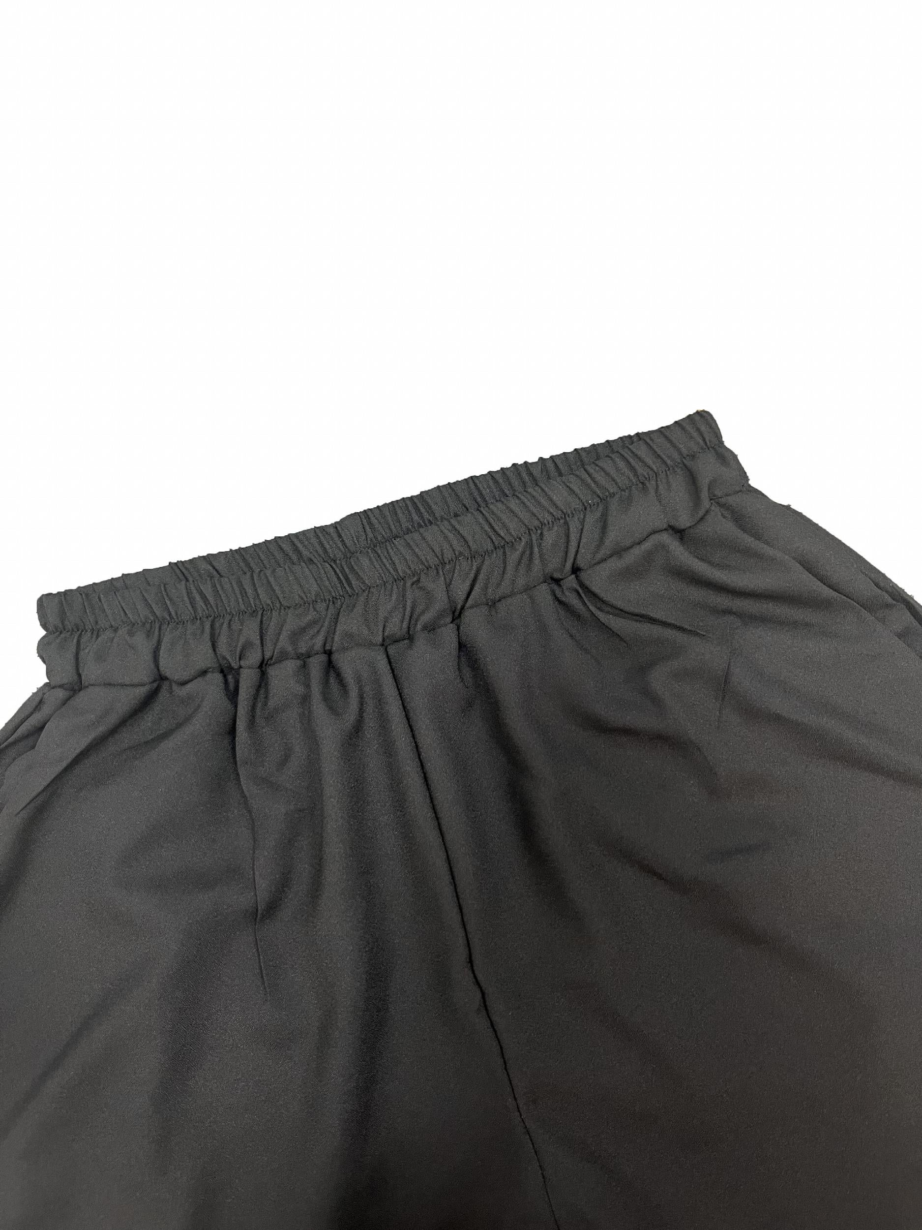  Drawstring Eyelet Embroidered High Rise Elastic Pants