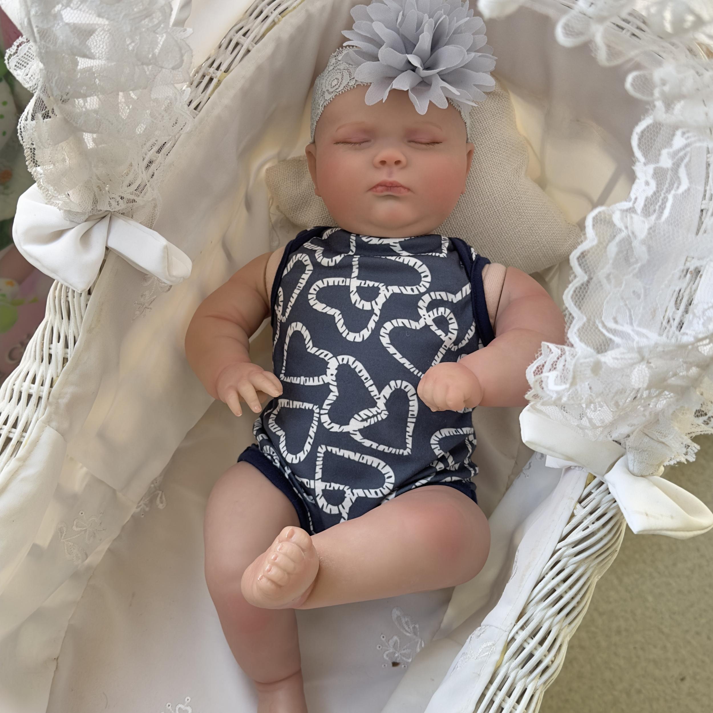20 Inch Vinyl Reborn Doll Little Boy Doll Light Head Cloth Body