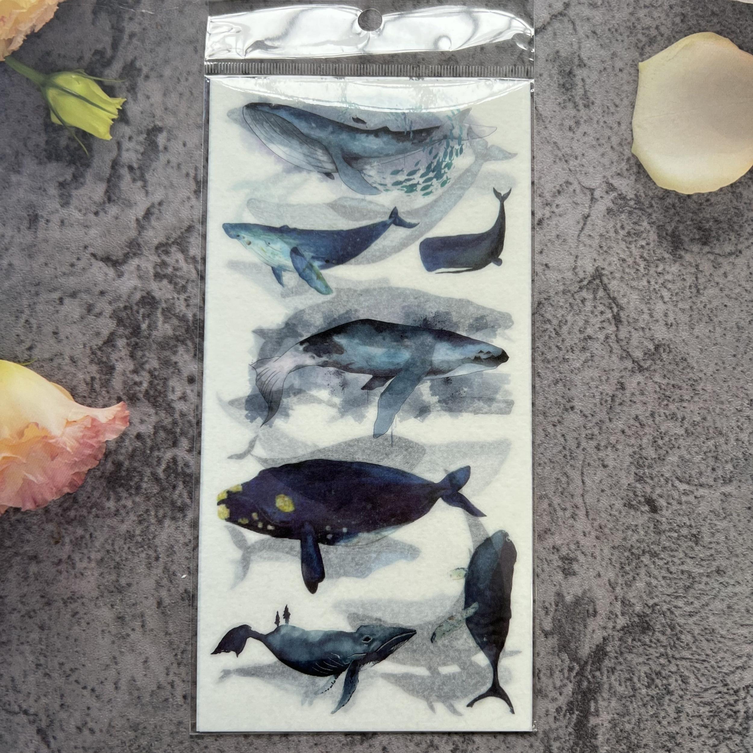 Whale Ocean Animal Stickers for DIY Notebook and Luggage