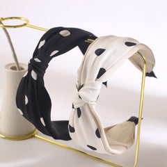 2pcs Polka Dot Headband Cross Knotted Hair Accessories