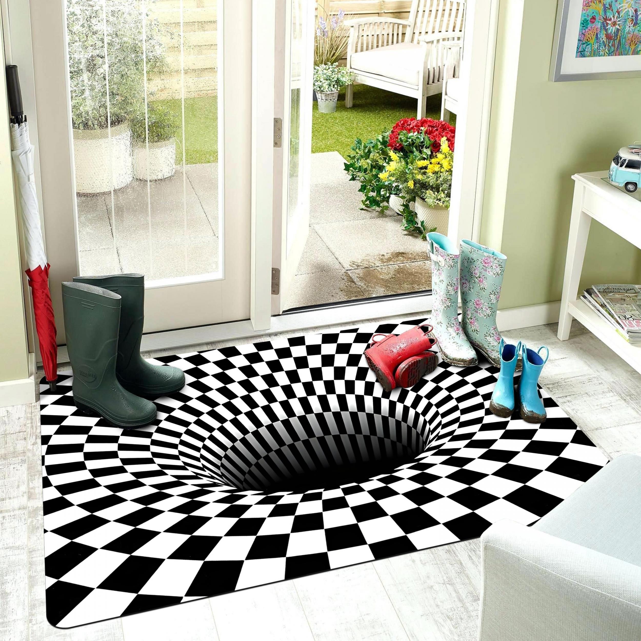 3D Geometric Optical Front Door Floor Mat