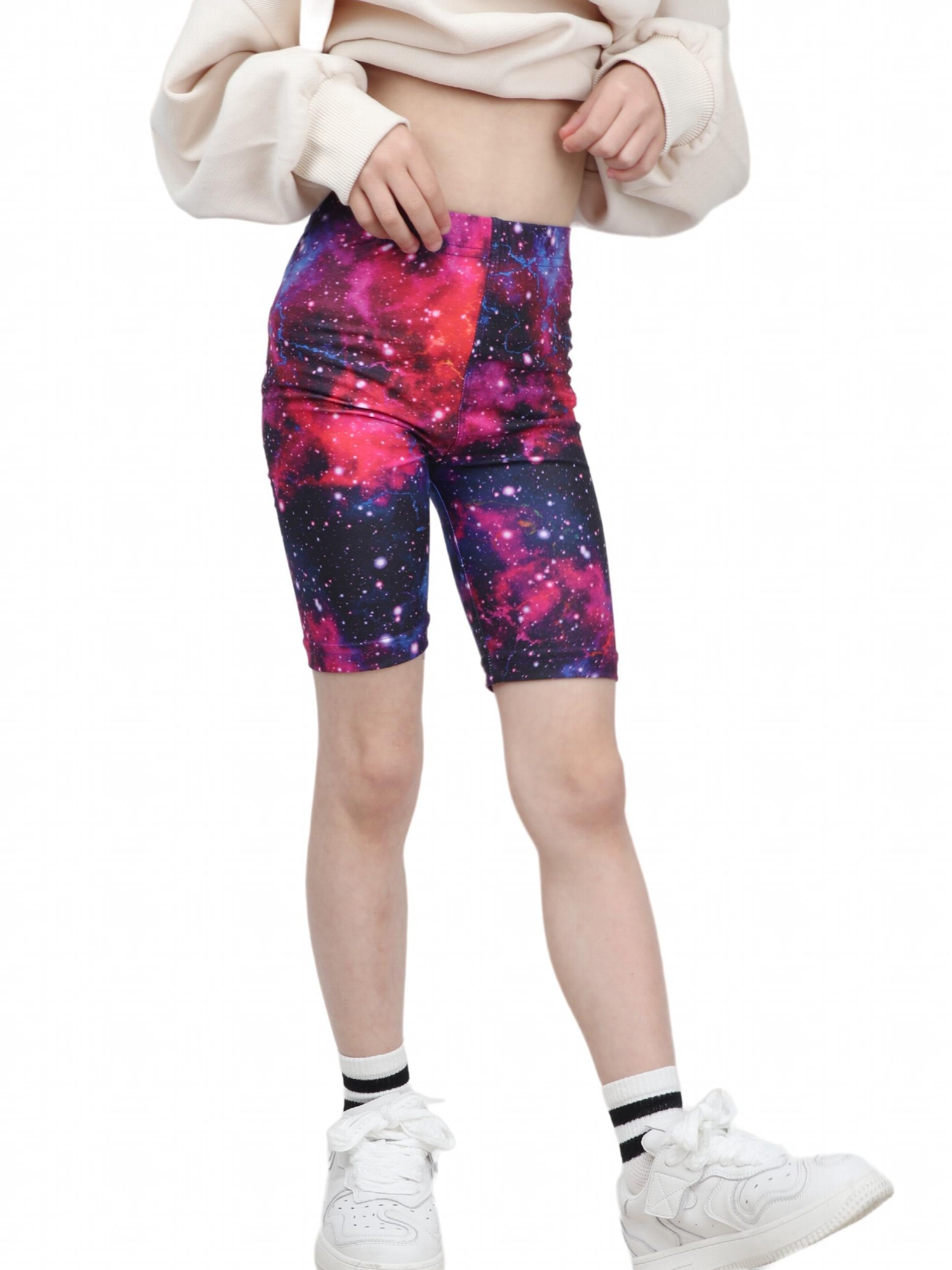 Toddler Girls Tie Dye Starry Sky Biker Shorts