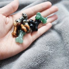 5pcs Natural Crystal Agate 25mm Bone Ornaments DIY Jewelry Materials