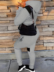  Colorblock Hoodie & Pants 2 Piece Set