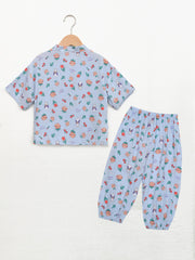 Girl's 2pcs Short Sleeve Pajama Set Multiple Colors