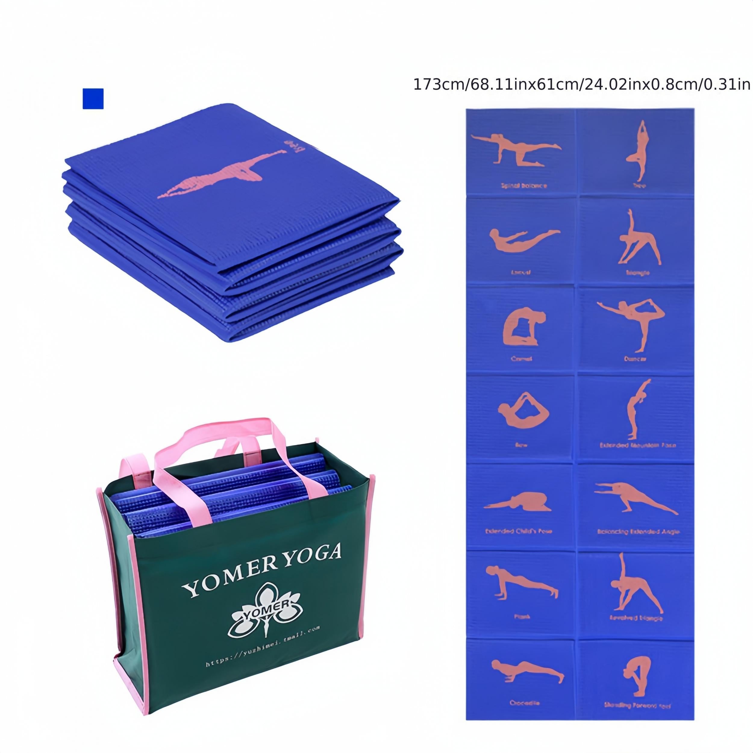 Portable Foldable Yoga Mat Non-slip Thickened Mat for Indoor Fitness Pilates