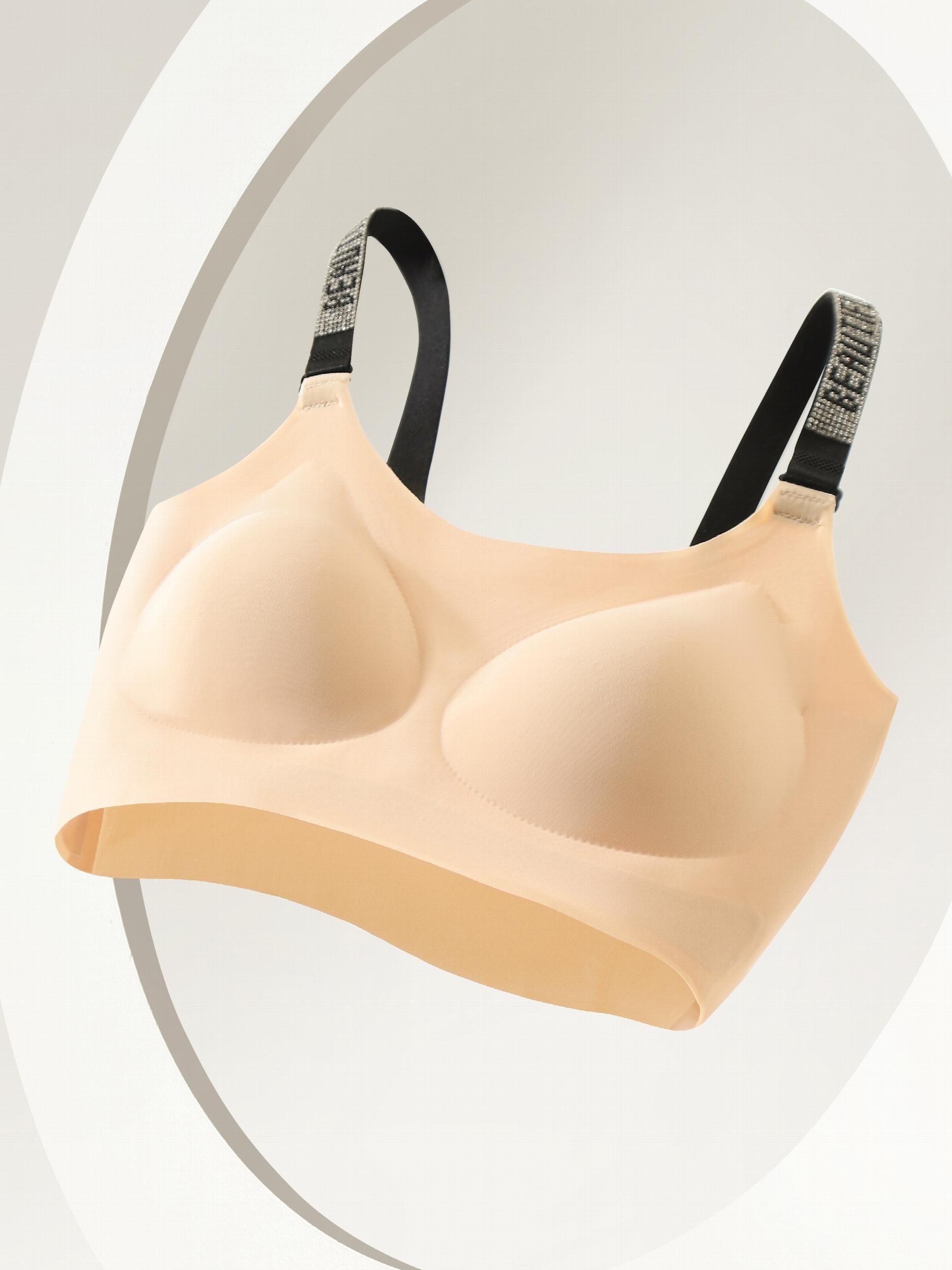Letter Straps Wireless Bra Seamless Full Coverage Women's Lingerie