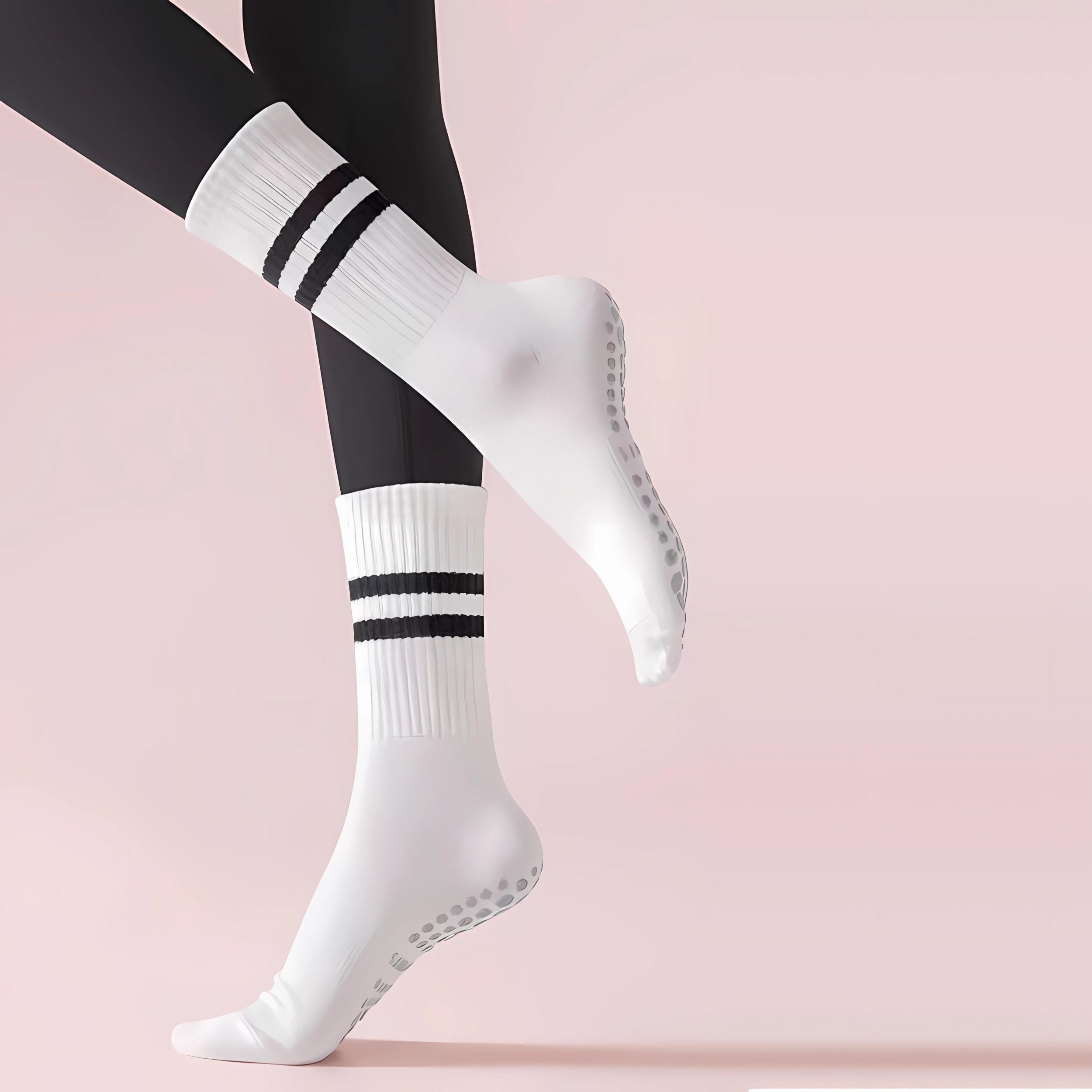 Non Slip Yoga Socks Medium Tube Indoor Dance Socks