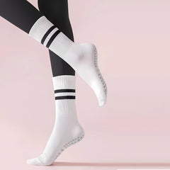 Non Slip Yoga Socks Medium Tube Indoor Dance Socks
