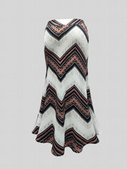  Women's Geometric Print Maxi Mermaid Skirt