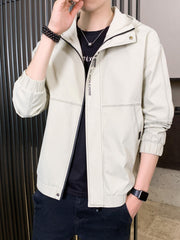 Men's Casual Zip Up Jacket Coat For Spring Fall