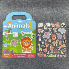 Kids DIY Bubble Scene Sticker Book Jelly Paste Toy