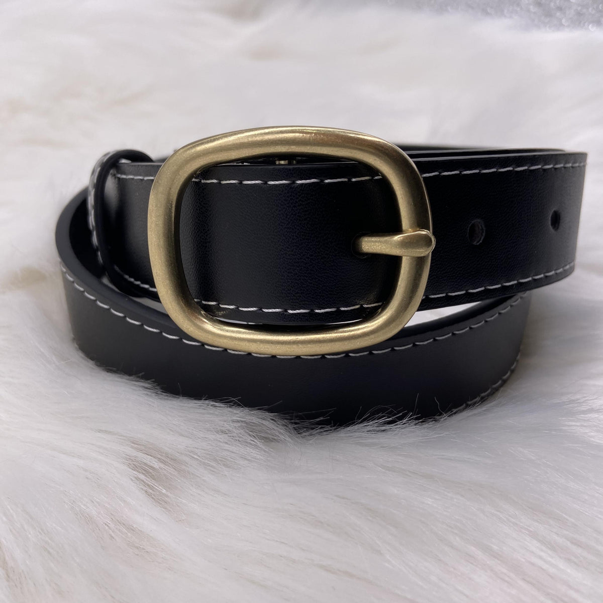 Women's Skinny Waist Buckle Belt for Business Commute