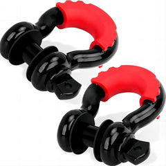 2pcs 3/4 D Ring Shackle 28.5T Break Strength 7/8'' Pin Heavy Duty Recovery