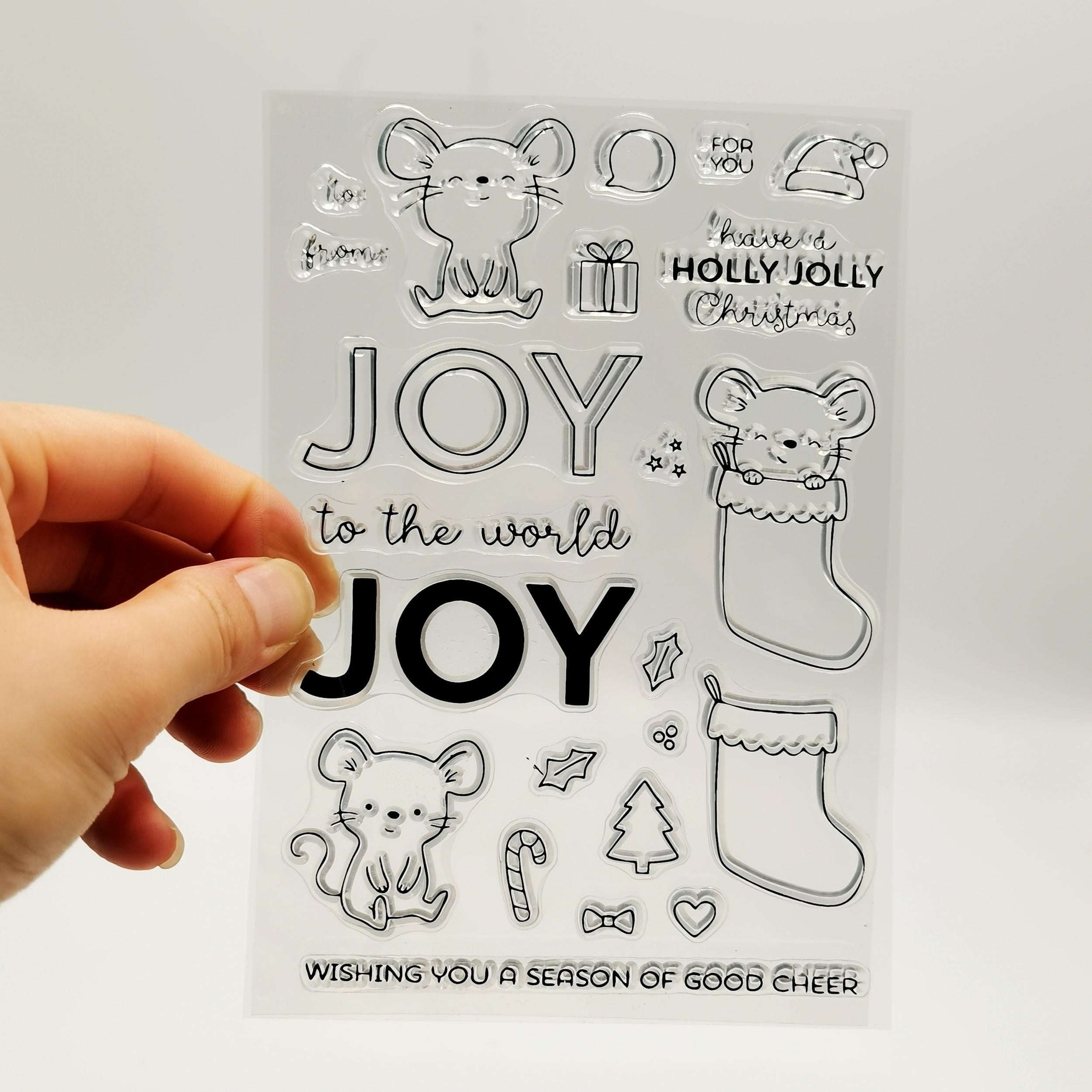 Christmas Socks Mouse Silicone Transparent Seal