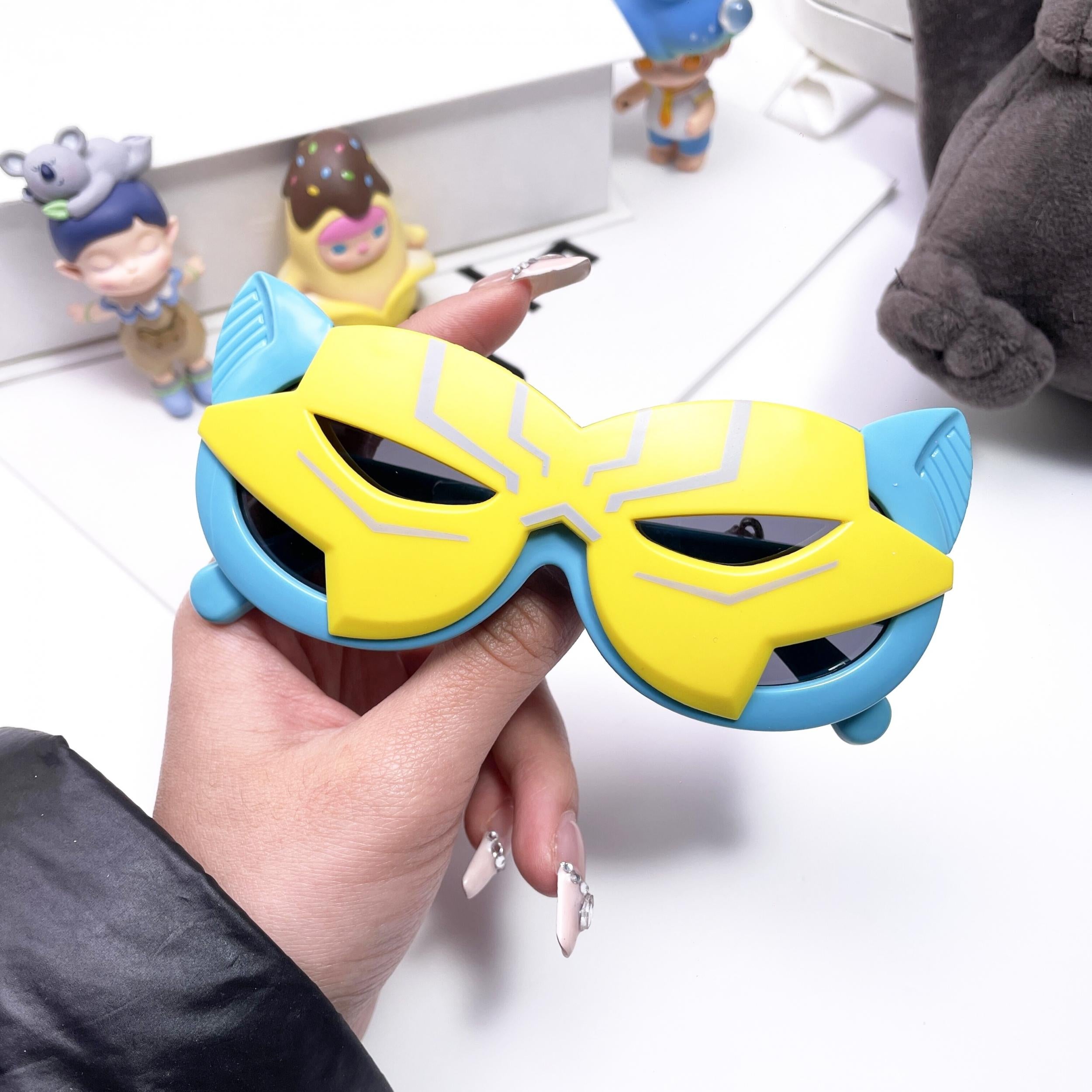 Cartoon Flip Polarized Sunglasses UV Protection Soft Silicone Party Accessory