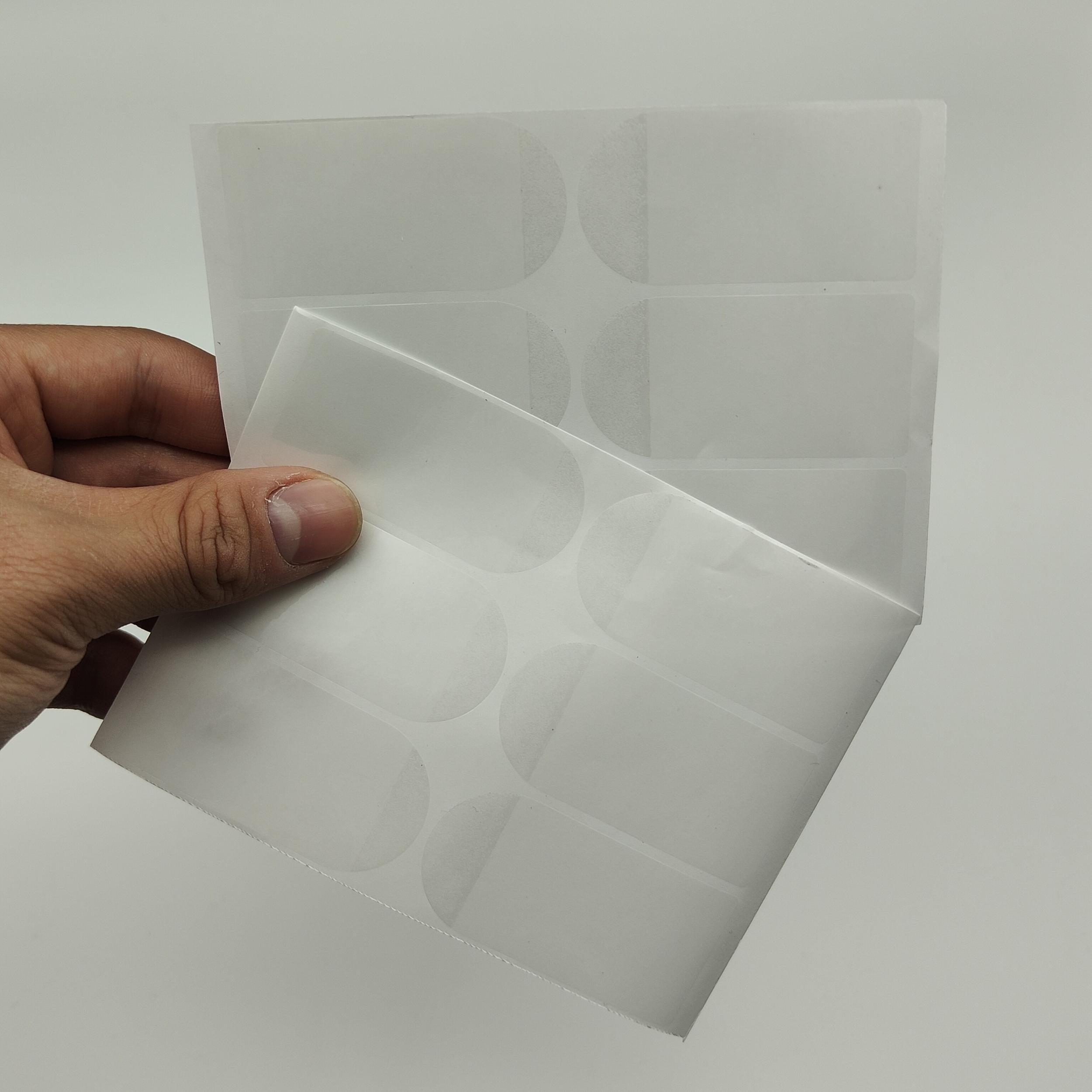 120pcs 2.5 Filament Rectangular Sealing Sticker Transparent Spacer Label