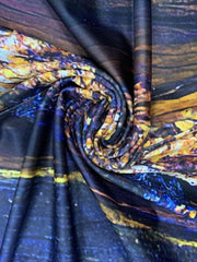  Marble Print Tank Dress Round Neck Medium Stretch