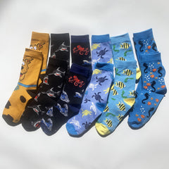 Cute Animal Print Socks for Women, Comfy Mid Tube Stockings