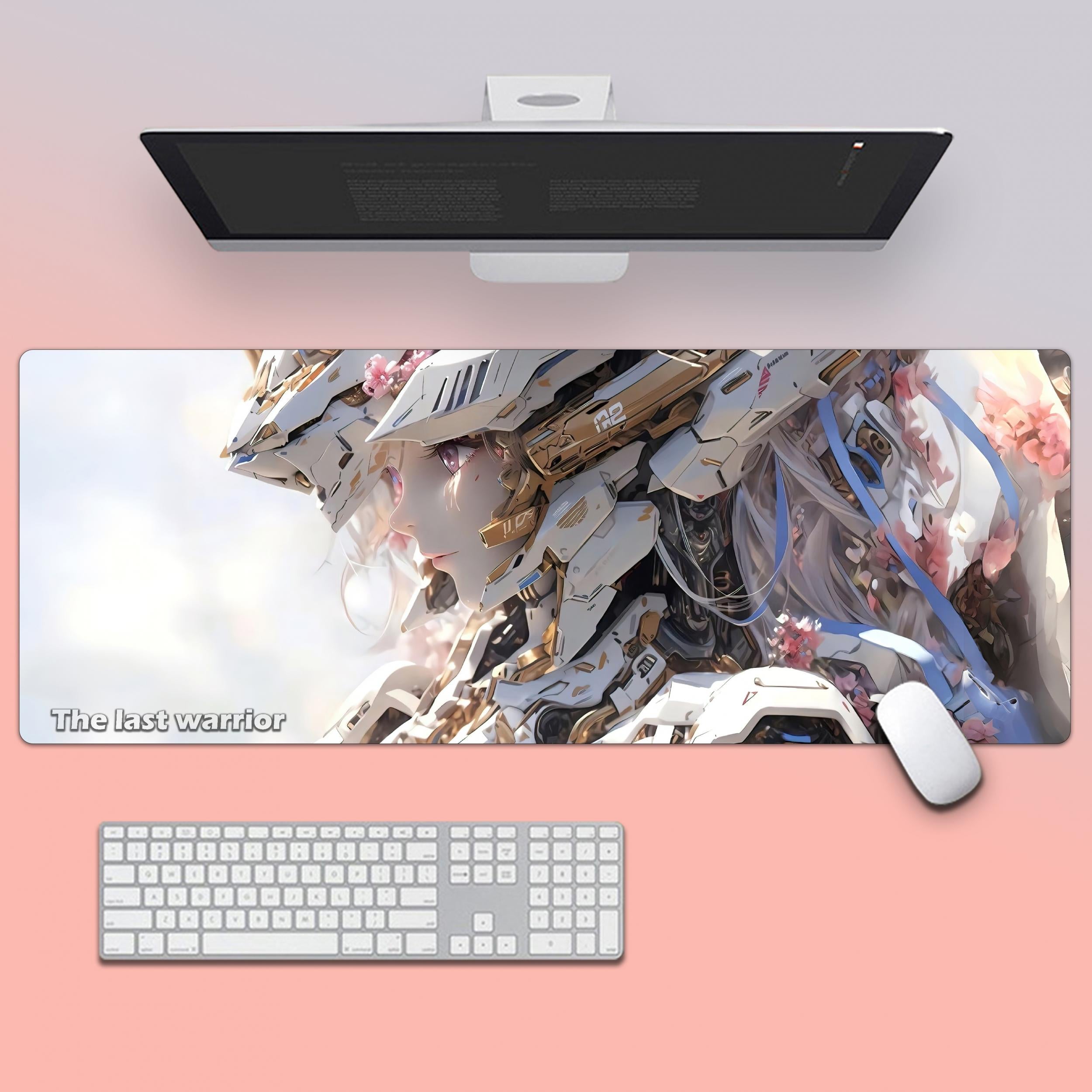 Anime Mecha Style Women's Warrior Mouse Pad Non-slip Desk Mat