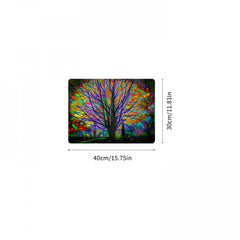 Non Slip Drain Mat for Kitchen Bathroom, Absorbent Art Printed Placemat