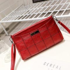 Plaid Shoulder Bag for Women PU Square Ladies Bag Brands Lady Handbag