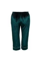  Velvet Shirt & Pants Lounge Set Long Sleeve Button Up Pajamas