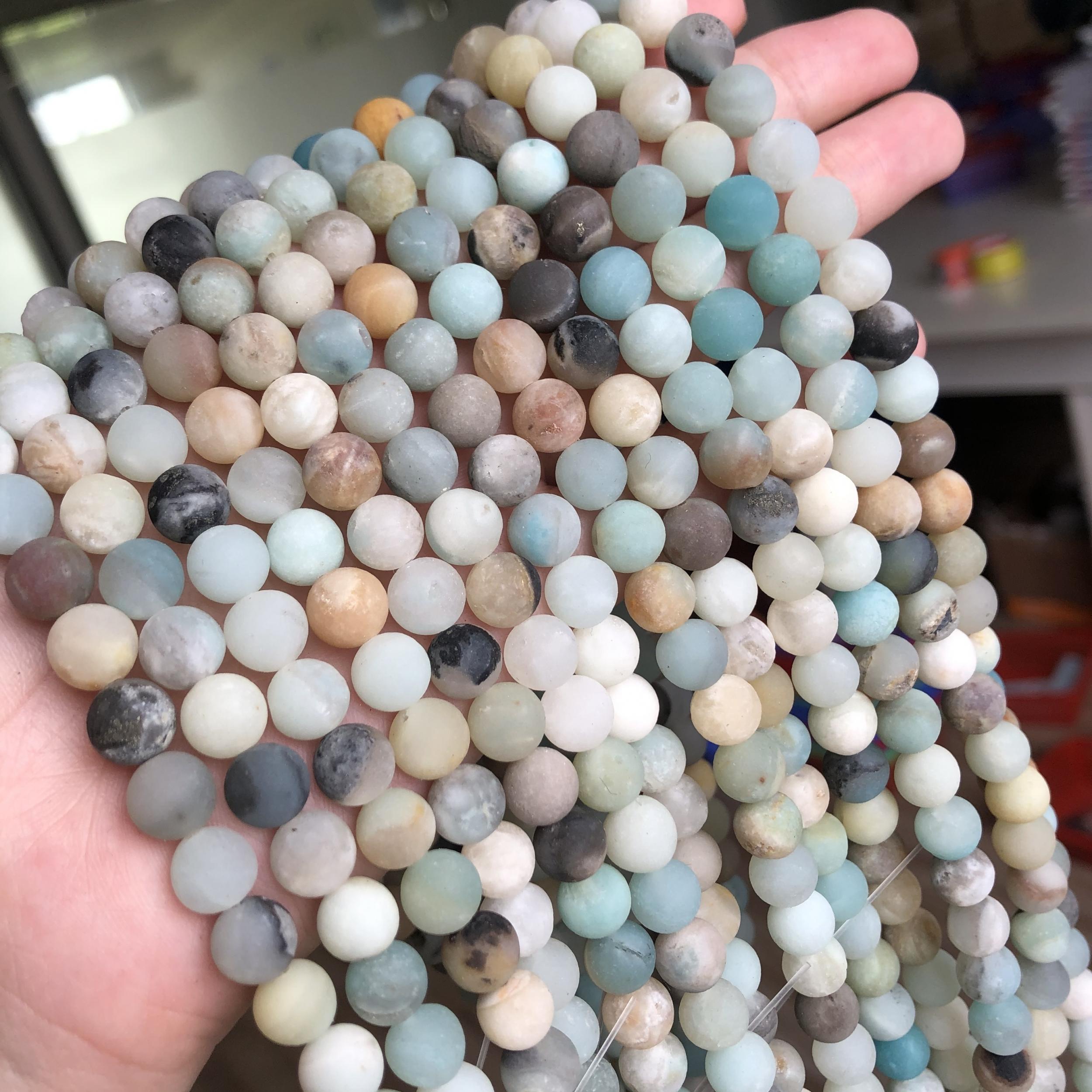 Colorful Round Loose Beads For DIY Jewelry Making 15''