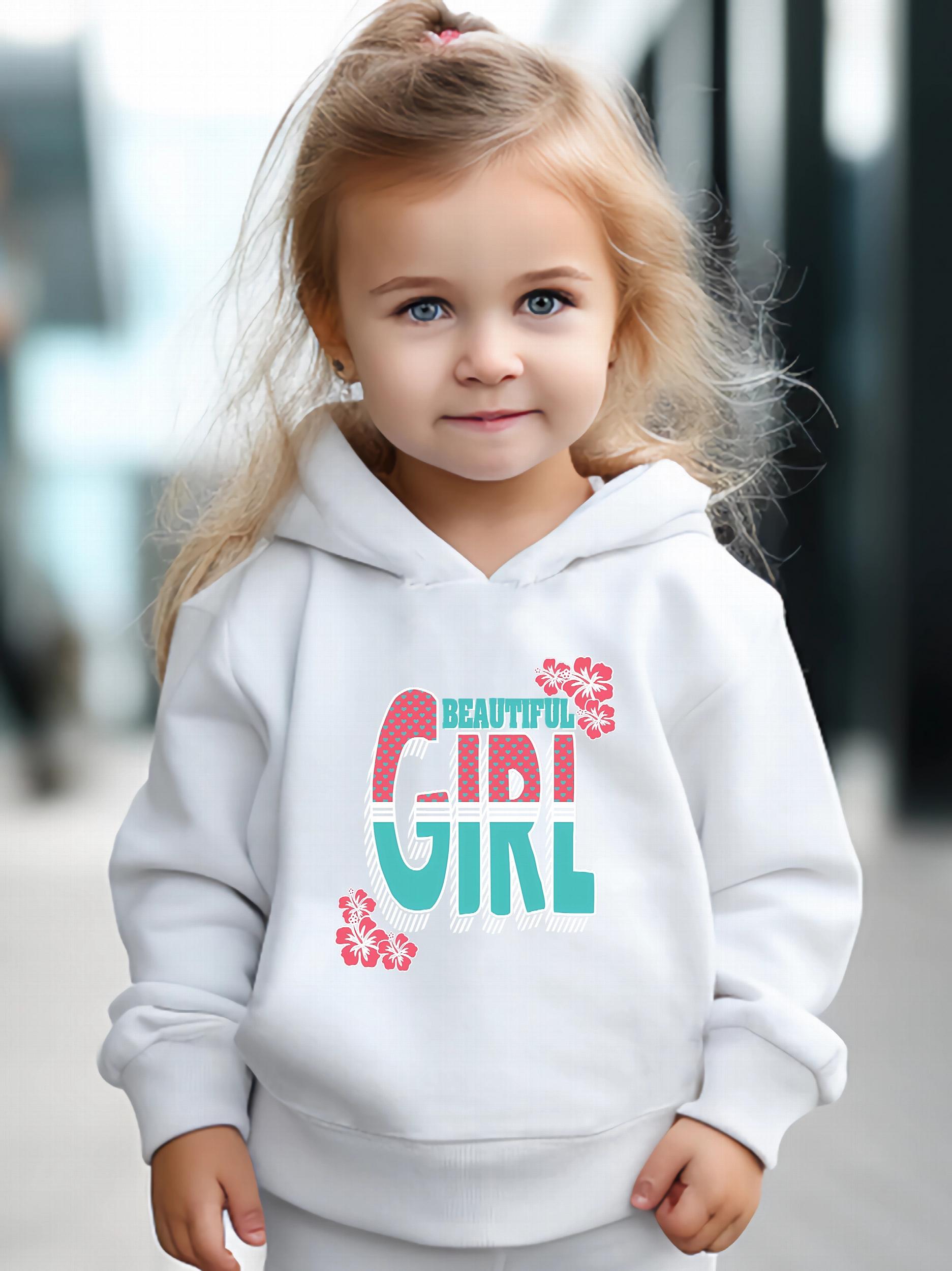2pcs Girl Print Outfits Girls Hoodies Jogger Pants Set