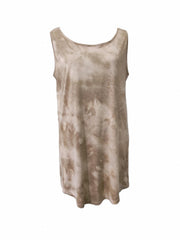 Tie Dye Print Lounge Dresses Crew Neck Sleeveless Home Dress Women's Loungewear
