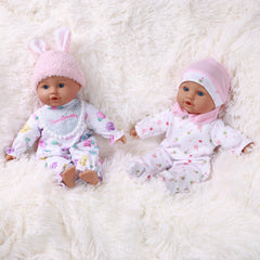 2pcs High 13Inch Reborn Doll Twins with 2 Real Life Dolls