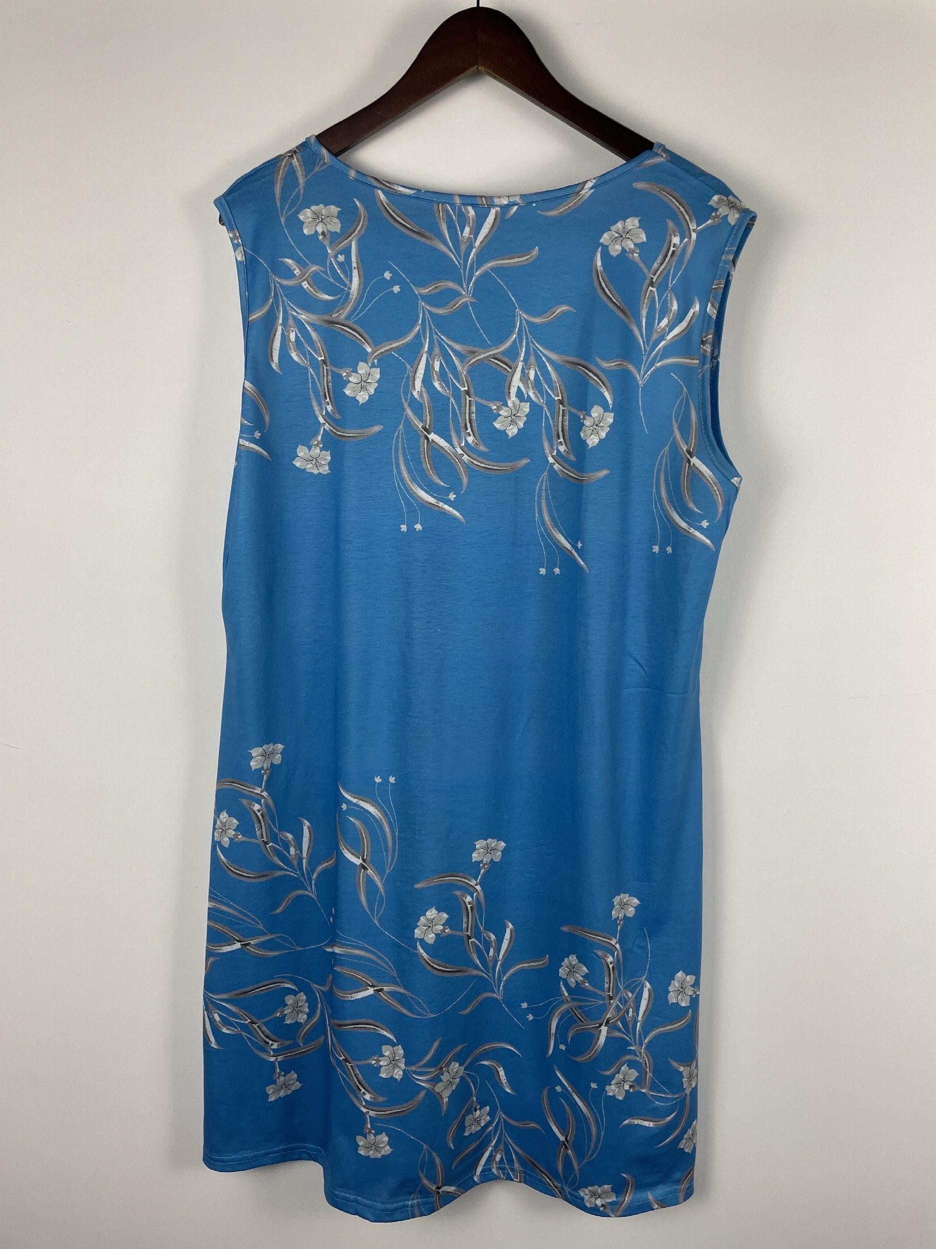  Floral Print V Neck Tank Dress