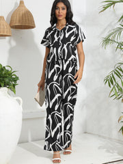 Abstract Print Two Piece Set Casual Outfit