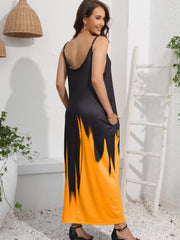  Ombre Print V Neck Cami Maxi Dress With Pockets
