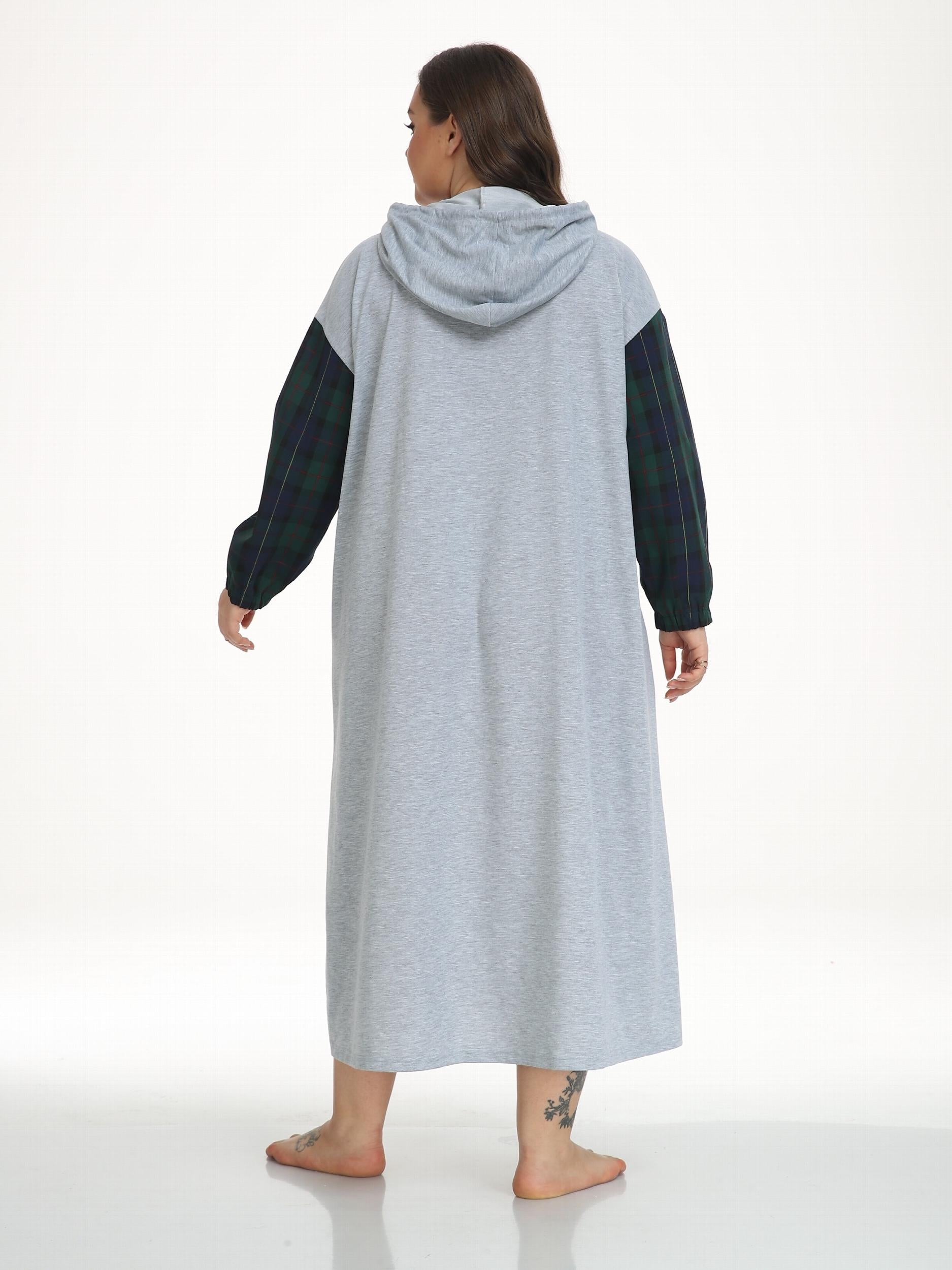  Christmas Hooded Nightdress Women's Casual Loungewear Dress