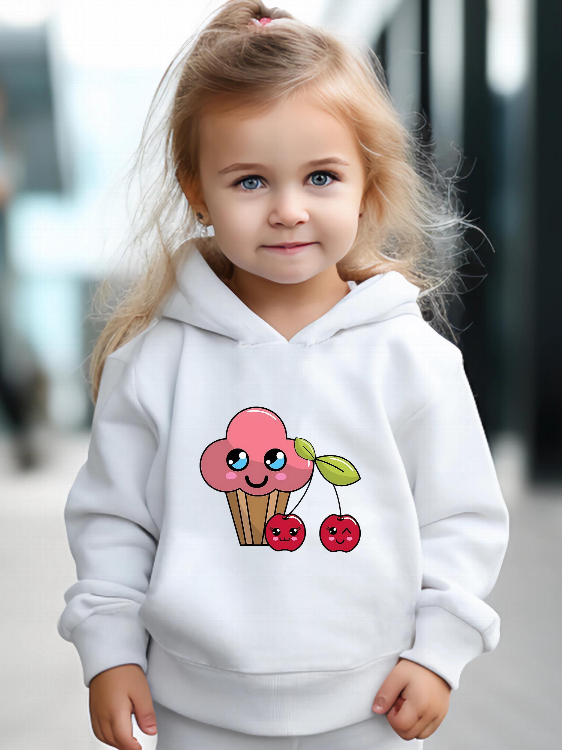 2pcs Girls Activewear Sets Sweet Cherries Pattern Breathable Sports Outfits