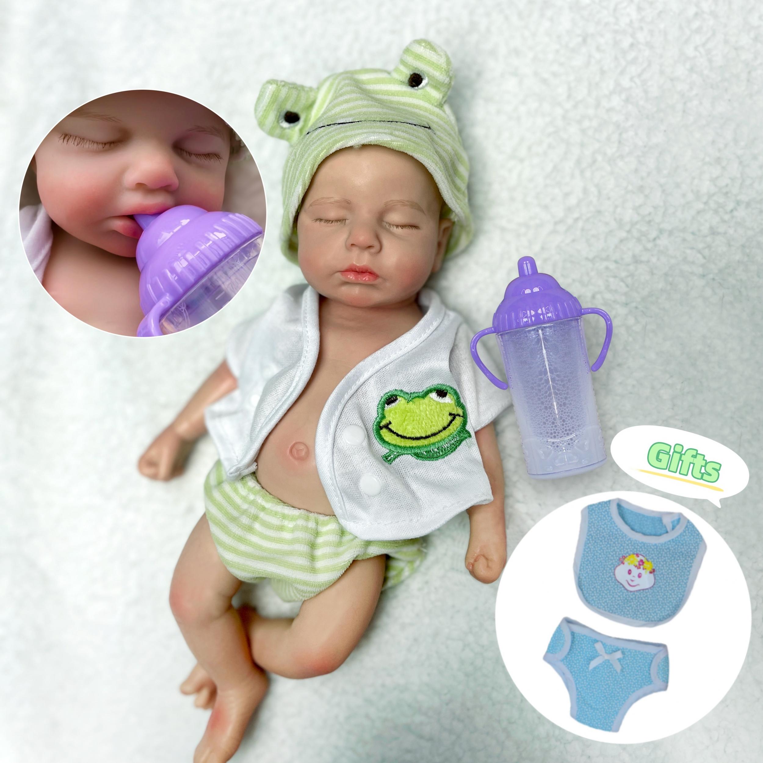 6inch Full Body Silicone Bebe Reborn Doll Lifelike Newborn Doll