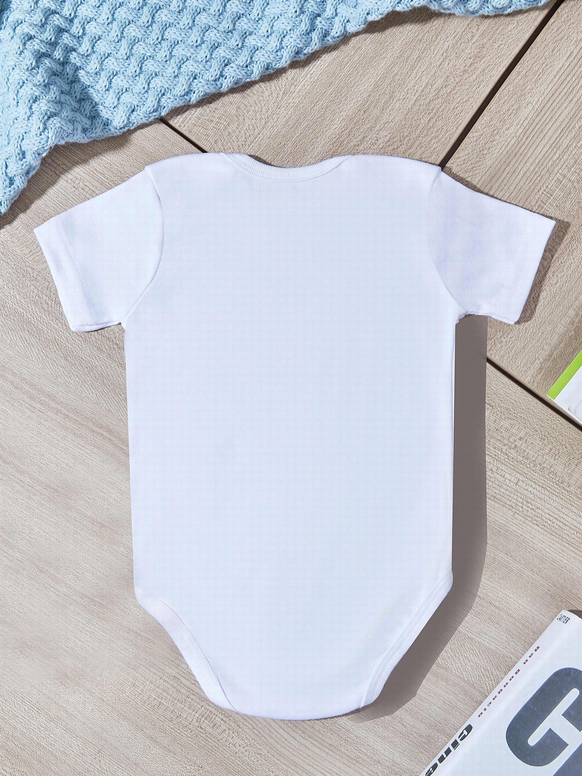 Summer Baby Letter Print Short-sleeved Romper Newborn Jumpsuit