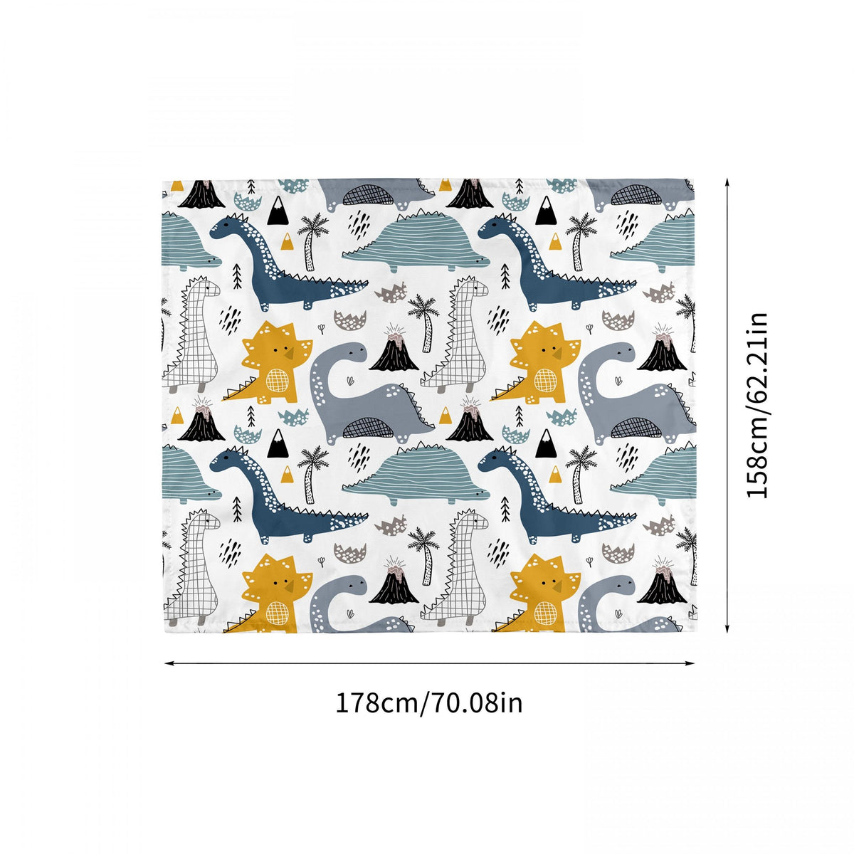 Cartoon Dinosaur Print Outdoor Picnic Mat - Waterproof & Sandproof
