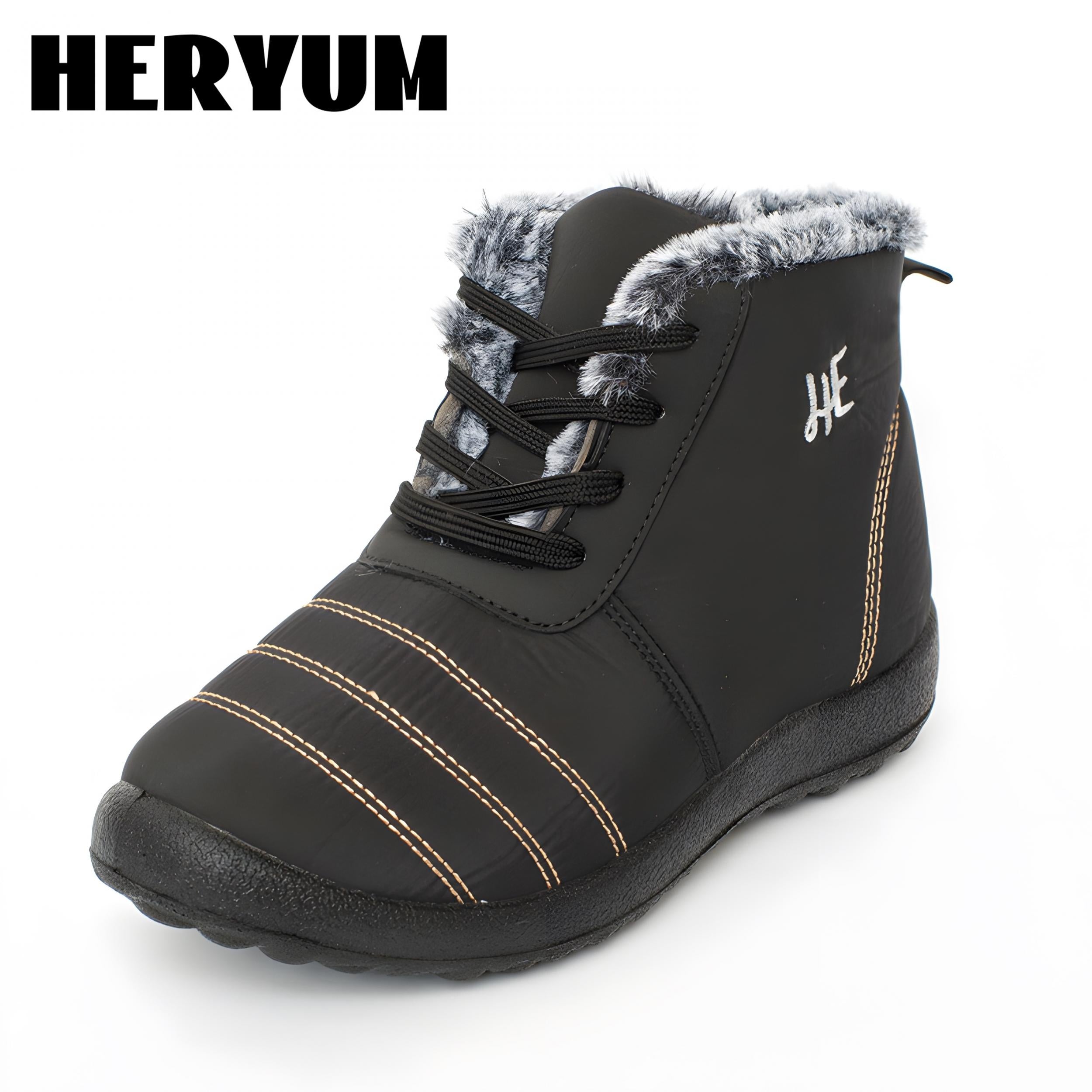 Plush Lined Thermal Waterproof Snow Boots Fall Winter