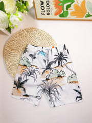Boys Casual Coconut Trees Shorts for Vacation