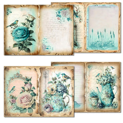 Vintage Animal Scrapbook Paper Pad - DIY Gift Wrap